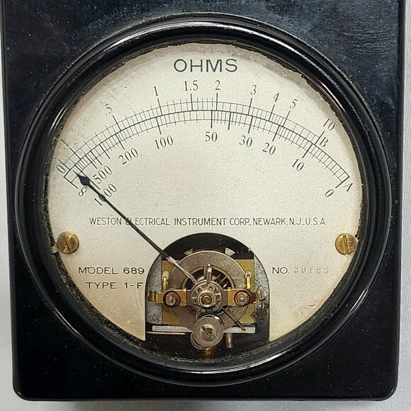 Weston 689 Type 1-f Ohmmeter Electrical Tester Vintage Art Deco Style‎ Collector - Picture 4 of 8